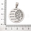 201 Stainless Steel Pendants STAS-V013-08P-3