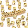 Brass Rhinestone Spacer Beads RB-A014-L8mm-01G-NF-1