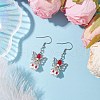 Angel Handmade Glass Seed Beads Dangle Earrings for Women EJEW-MZ00394-05-1