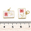 Brass Enamel Charms X-KK-H206-12G-3