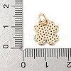 Brass Micro Pave Cubic Zirconia Charms KK-Z107-15G-05-3