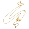 304 Stainless Steel Crystal Rhinestone Butterfly Y Necklaces NJEW-R026-19G-4