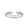 TINYSAND Cute and Delicate Cat Ears Rhodium Plated 925 Sterling Silver Cuff Rings TS-R389-S-2
