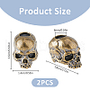 SUPERFINDINGS 2Pcs Brass EDC European Beads KK-FH0007-41A-2