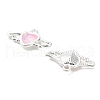 Rack Plating Alloy Rhinestones Pendants PALLOY-D028-04C-S-RS-2