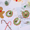 Christmas Wreath Acrlic & Glass Pendant Decorations PALLOY-GO00036-5