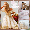 Organza Lace Trim with Resin Imitation Pearl Beads OCOR-WH0085-53C-6