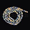 Electroplate Glass Beads Strands GLAA-Q101-03A-AB06-3