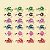 24Pcs 6 Colors Alloy Enamel Connector Charms ENAM-FS0001-60-1