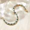 Brass Enamel Link & Charm Bracelets BJEW-Z094-02G-01B-3