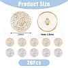 HOBBIESAY 20Pcs 2 Colors 1-Hole ABS Plastic Shank Buttons BUTT-HY0001-06-2