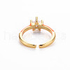 Brass Enamel Cuff Rings RJEW-T016-30-NF-3