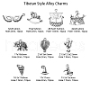 100Pcs 10 Style Tibetan Style Alloy Pendants TIBEP-CJ0001-83-2