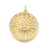 Brass Micro Pave Cubic Zirconia Pendants KK-U072-26G-1