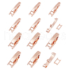 SUPERFINDINGS 24Pcs 2 Styles Brass Fold Over Clasps KK-FH0007-55RG-1