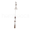 Natural Tiger Eye Pointed Dowsing Pendulums PALLOY-JF02009-02-1