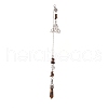 Natural Tiger Eye Pointed Dowsing Pendulums PALLOY-JF02009-02-1