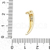 Brass Micro Pave Clear Cubic Zirconia Pendants KK-G522-12G-3