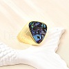 Ocean Styles Brass Cuff Rings for Women RJEW-F184-18G-4