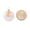 Natural Rose Quartz Pendants PALLOY-JF01289-2