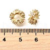 Flat Round Brass Micro Pave Cubic Zirconia Spacer Beads KK-L230-12G-2