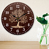 MDF Printed Wall Clock HJEW-WH0058-018-5