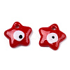 Handmade Evil Eye Lampwork Pendants LAMP-TAC0011-02F-3