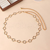 Flower Alloy Crystal Rhinestone Link Chain Waist Belly Chains for Women FS-WG46C0E-02-2