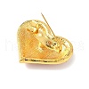 Heart Zinc Alloy Rhinestone Brooches for Backpack Clothes JEWB-R069-01B-G-2