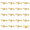 BENECREAT 20Pcs Brass Pave Clear Cubic Zirconia Connector Charms KK-BC0012-40-1