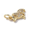 Brass Micro Pave Cubic Zirconia Charms ZIRC-F131-04G-3