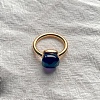 Square 304 Stainless Steel with Glass Finger Rings FS-WG8AAFA-06-1