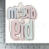 Transparent Printed Acrylic Pendants OACR-E043-10A-3