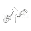 Non-Tarnish 304 Stainless Steel Knot Dangle Earrings for Women EJEW-P222-05P-2