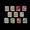 Spray Painted Transparent Glass Beads GLAA-D006-04-2
