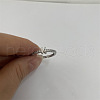 Brass Micro Pave Clear Cubic Zirconia Finger Rings FS-WGE303B-23-1