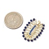 Bohemia Style Glass Seed Beaded Oval Pendants PALLOY-MZ00560-2