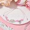 Natural Dyed White Jade Braided Bead Bracelets BJEW-JB09823-05-4