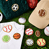 AHADERMAKER 10 Styles Acrylic Fiber Glitter Powder Embroidery Sew on Appliques PATC-GA0001-41-5