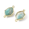 Natural Amazonite Faceted Connector Charms G-H323-05G-03-2
