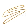 1.5mm Rack Plating Brass Wheat Chain Necklaces for Women Men MAK-L044-57G-1