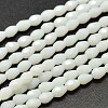 Imitation Jade Faceted Teardrop Glass Beads Strands EGLA-J132-B03-1