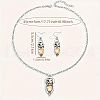 Owl Bohemia Style Alloy & Resin Pendant Necklaces & Dangle Earrings Sets FS-WGD384A-01-5