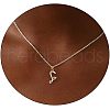 Fashionable Brass Letter Heart Pendant Necklaces for Women FS-WGD0E1D-45-1