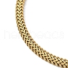Ion Plating(IP) 304 Stainless Steel Mesh Chain Necklace for Men Women NJEW-M200-06G-2