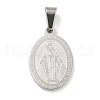 Non-Tarnish 304 Stainless Steel Pendants STAS-C102-09B-P-1