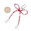 Glass Beads with 304 Stainless Steel Charms and Alloy Swivel Clasps Decorations HJEW-JM03032-3