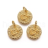 Brass Rough Surface Charms KK-I656-15G-1