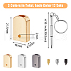 DICOSMETIC 36 Sets 3 Color Alloy Cord Ends FIND-DC0004-64-2