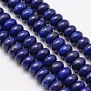 Natural Lapis Lazuli Rondelle Bead Strands G-M265-6x4mm-01-1